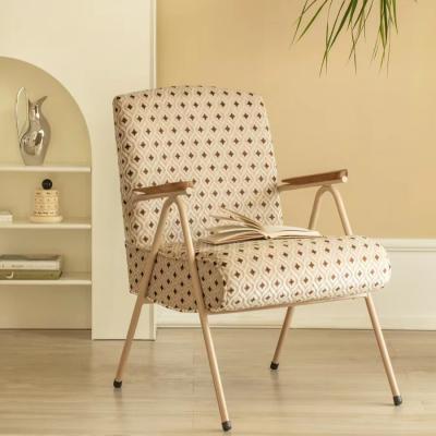 China Literary Star Spot Velvet Accent Chair Hotel Home Coffee Shop Fabric Dining Chairs for sale