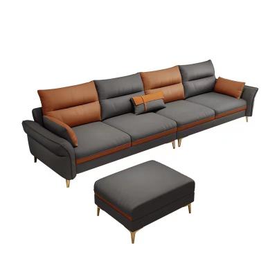China Hotel Living Room Modern Luxury Leather Sofa Sophisticated Craftsman for sale