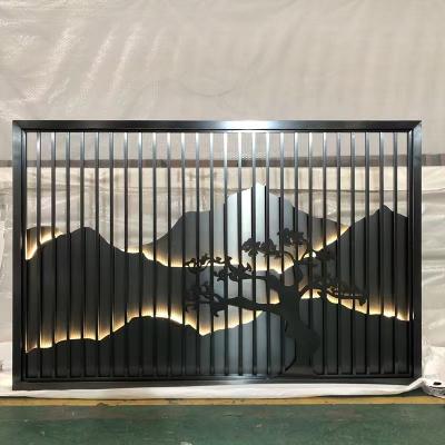 China Pop Metal Stainless Steel Hotel Furniture Screen Hotel Decoration Braided Titanium Gold for sale