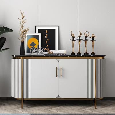 China Luxury Dining Side Cabinet Cupboard Restaurant Stainless Steel Sideboard Furniture for sale