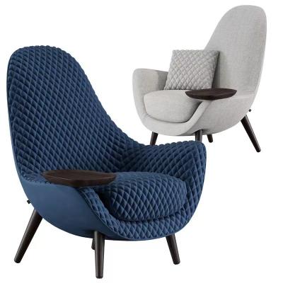 China De Theedienblad van Bourgondië Diamond Grid Living Room Fabric Sofa Chair With Stainless Steel Te koop