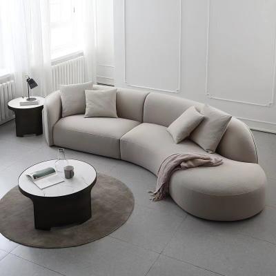 China Luxury Curved  Hotel Lobby Furniture Reception Moon Modular Sectional Sofa for sale