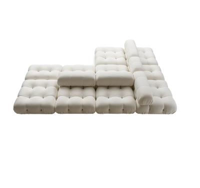 China Teddy Hotel Lobby Furniture Fabric White Lamb Wool Sofa Modular Combination for sale