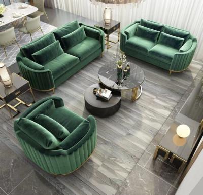 China Entrada Sofa Set Combination Modern Velvet Sofa Chair à venda