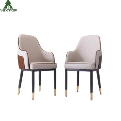 China Customized Long Lasting Luxury Hotel Furniture Reception Leather Chairs for sale