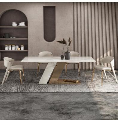 China Cadeira de jantar de couro genuíno minimalista para hotel de luxo e restaurante à venda