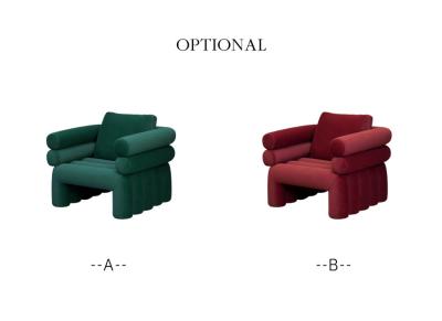 China Living Room Velvet Single Lounge Sofa Chair Italian Minimalist Hotel Furniture à venda