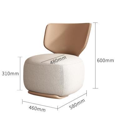 China Nordic Fashion Luxury Modern Hotel Single Sofa Chair Fabric Leisure Chair Te koop