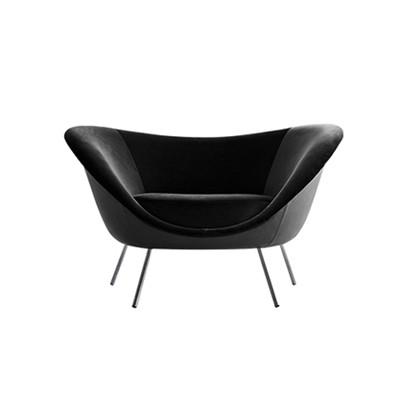 China Minimalist Modern Hotel Lobby Furniture Single Velvet Lounge Sofa Chair for sale