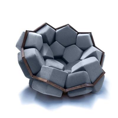 China New Designer Creative Molecular Ball Sofa Chair With Velvet Fabric à venda