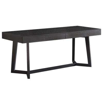 China Modern Black Y Legs Solid Wood Office Desk For Star Hotel Rooms for sale