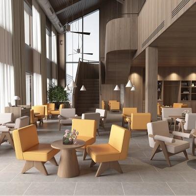 China Five Star Hotel Lobby Furniture Negotiation Sofa Table And Chair Set zu verkaufen