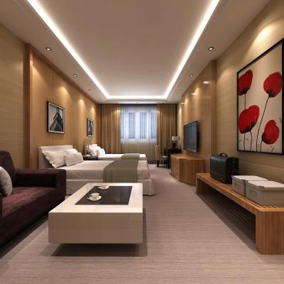 China MDF Wooden Bedroom Furniture Fully Furnished Five Star Hotel Resort Accommodation Suites Te koop