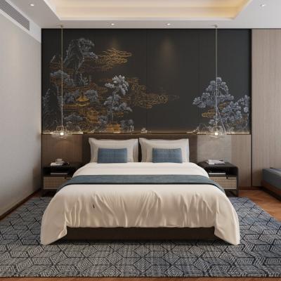 China Stain Resistant Hotel King Guest Room Furniture Custom Fully Furnished for sale
