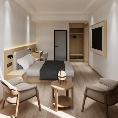 中国 High Grade Hotel Bedroom Furniture Artificial Leather Eco - Friendly Panel 販売のため