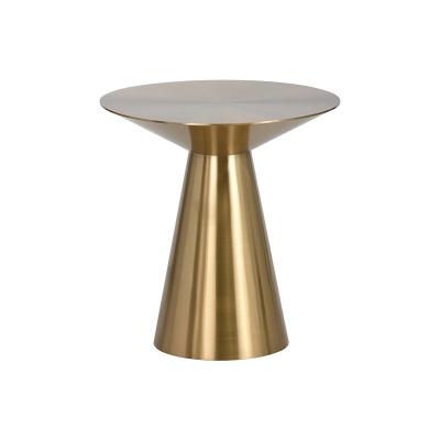 China Luxury Sofa Side Table Sideboard Metal Round Corner Table Modern Small for sale