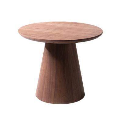 China Creative Walnut Combo Round End Table Original Wood Grain Finish Low Coffee Table for sale
