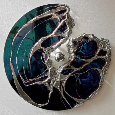 Китай Металлический круглый стенный объект зеркальное украшение уникальный дизайн внутренней сварки продается
