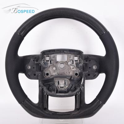 China Black Carbon Fiber Land Rover Steering Wheel Alcantara Matte Black for sale
