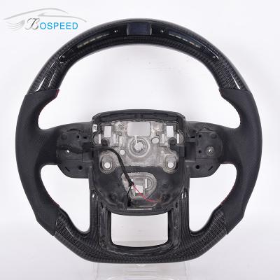 China ODM Land Rover Defender Led Display Steering Wheel Round Sports White Stitch for sale