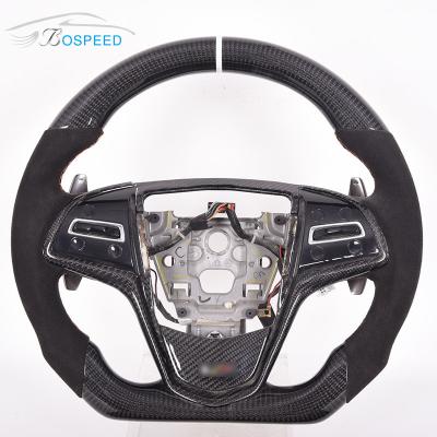 China Real Carbon Fiber Leather Sports Cadillac Steering Wheel Stitching 2022 OEM ODM for sale