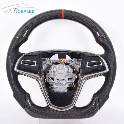 China 2022 OEM Custom Cadillac Xt5 Steering Wheel Leather Sports Red Stripe 350mm for sale