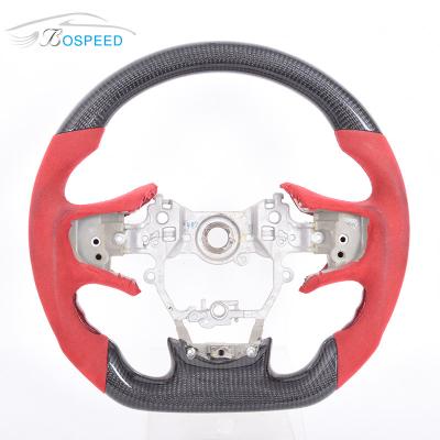 China Red Stitching Sports Toyota Carbon Fiber Steering Wheel Plain Weave Customized for sale