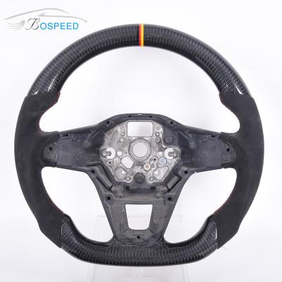 China 2022 New Racing Golf Mk6 Steering Wheel Carbon Fiber Alcantara VW for sale