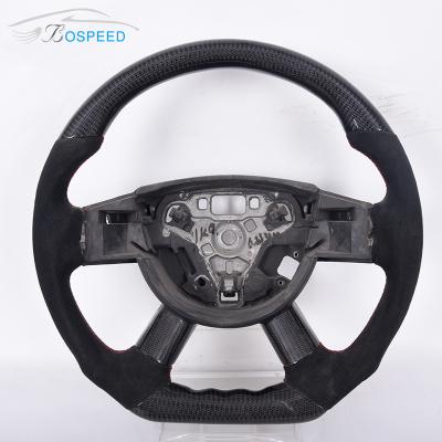 China 350mm Alcantara Ford Carbon Fiber Steering Wheel Black Racing OEM for sale
