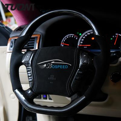 China Toyota Crown Alcantara Carbon Fiber Steering Wheel Custom Genuine Leather for sale