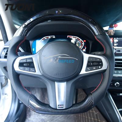 China G20 G30 G28 Bmw Carbon Fiber Steering Wheel Customized Black Perforated Leather for sale