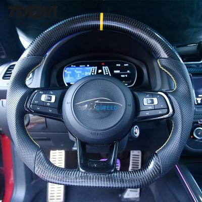 China Genuine Leather Steering Wheel Car Carbon Fiber For Volkswagen for sale