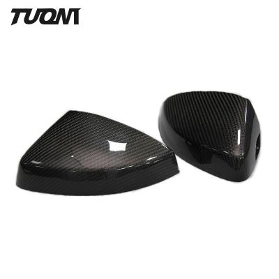 China Black Carbon Fiber Side Mirror Car Rearview Mirror Cover Modify For Audi A3 2010-2021 for sale