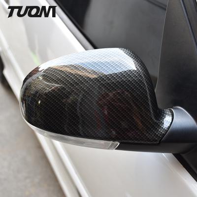 China Carbon Fiber Black Replacement Side Mirror Cover Cap For VW Golf GTI MK7 R for sale