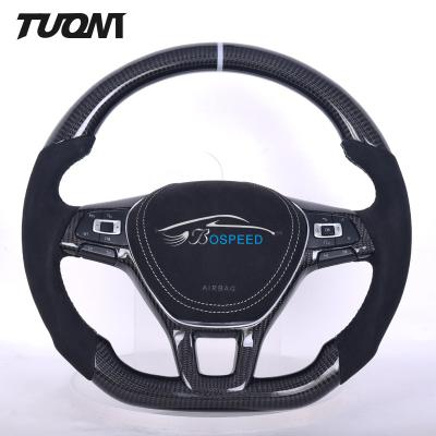 China OEM Carbon Fiber Steering Wheel VW MK7 Lamando Scirocco Black Alcantara for sale