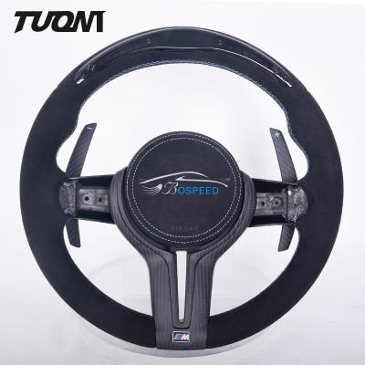 China Round Shape Carbon Fiber Steering Wheel For Sporty Standard Size F10 F30 M1 M2 M3 Bmw for sale