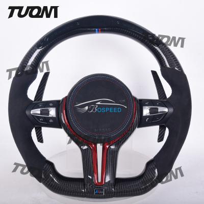 China BMW Flat Bottom Carbon Fiber Steering Wheel Easy Installation High Durability for sale