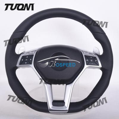China Mercedes Benz Steering Wheel Black Easy Installation Rounded Top Flat Bottom for sale