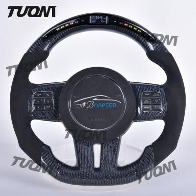 China Custom LED Dodge Carbon Fiber Steering Wheel Designed for All Popular Dodge Models for sale