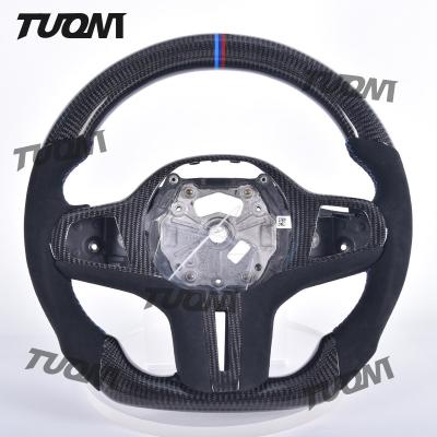 China BMW Carbon Fiber Steering Wheel With Flat Bottom and Ergonomic Grip for sale