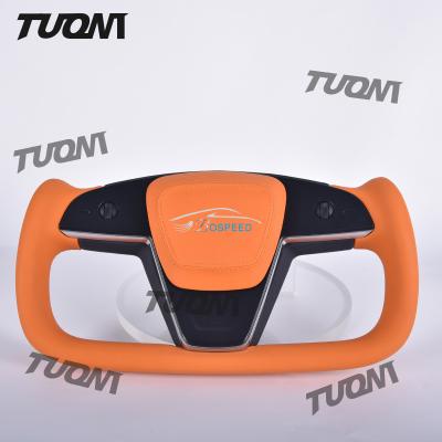 China Ergonomic Carbon Fiber Steering Wheel for Tesla Heat Resistance / Perfect Fit for sale