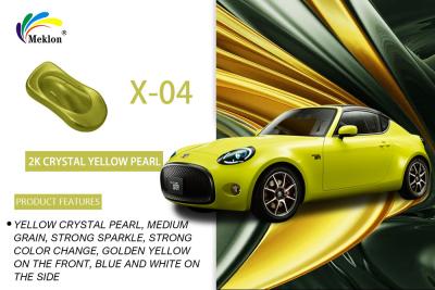 China Nontoxic Pearl Crystal Yellow Car Paint UV Resistant Multipurpose for sale