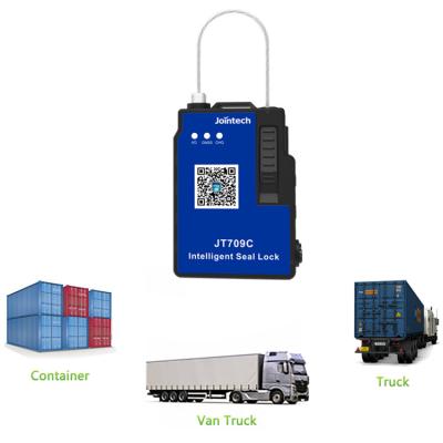 China Jointech JT709C Container Seal Tracking Truck Door Remote Control Gps Padlock 2600mAh for sale