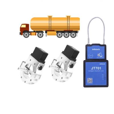 China Fuel Delivery Smart GPS Padlock Anti Theft Oil Drain Discharge Valve Lock Authorize Control for sale