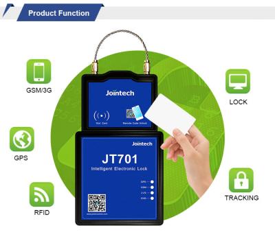 China Cerradura elegante de GPS del impermeable electrónico JT701 para la seguridad de envase en venta