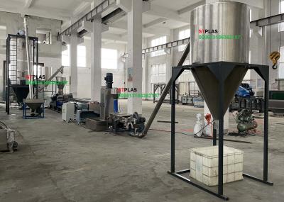 China Rigid Plastic PET Bottle Flake Conical Twin Screw Plastic Extruder for sale