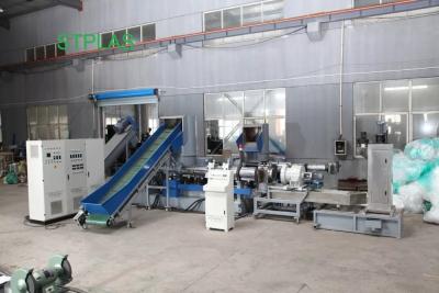 China Waste Textile PET Fiber Twin Screw Plastic Extruder for sale