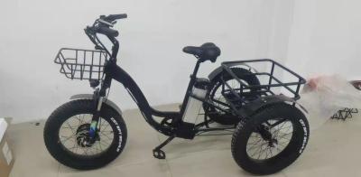 China 3 Wheel Tricycle Cargo Electric Bike Rear Engine Fat Tire Cargo Trike 500w 48v  20