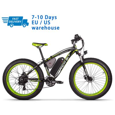 China US EU STOCK 1000 Watt Mountain Electric Bikes 26 Inch Brushless Motor 17Ah Rich Bit Top 012 for sale