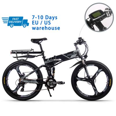 中国 26インチの車輪36v 250wの金持ちが付いている電気バイクを折るEUの標準的で完全な懸濁液はトップ860をかんだ 販売のため